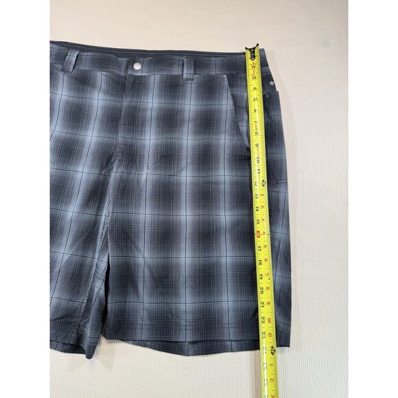 Columbia Omni-Wick Plaid Golf Hiking Shorts Gray 42W 12” Inseam - Picture 4 of 8